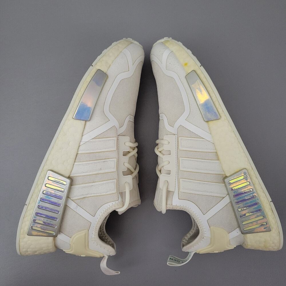 Adidas NMD R1 J Crystal White Iridescent Blue Sneakers Shoes GV7351 Youth 7